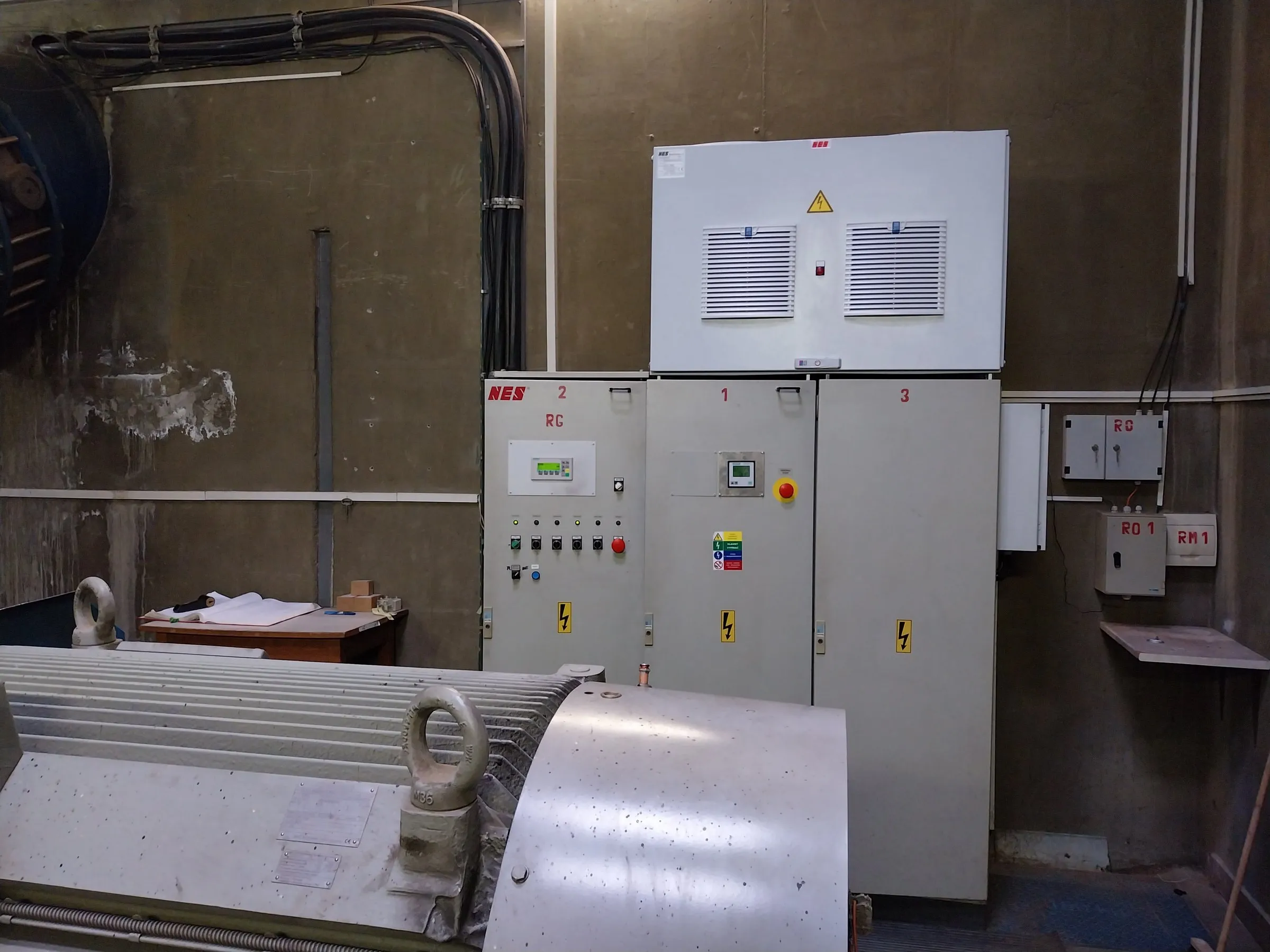 Power-factor correction for a small hydro plant — 2